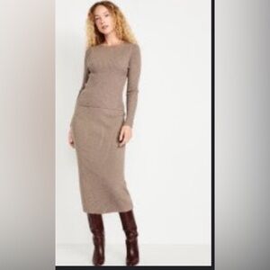 Old Navy SoSoft Ribbed Sweater Top and Skirt